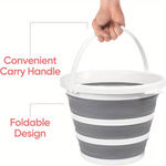 10L Collapsible Plastic Bucket with Handle – Folding Laundry & Camping Basket