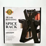 Rotating 18 Jar Kitchen Spice Rack Organizer