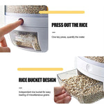 Rotating Rice Dispenser 6-Grids Rice Cereal Grains Storage Container