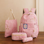 Girls School Backpack Set – 4 Pcs Bag With Lunch Bag & Pencil Case