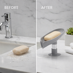 Leaf Shaped Soap Holder with Drainage