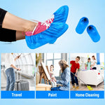 100 Pcs Waterproof Plastic Disposable Shoe Cover