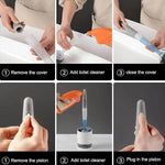 Detergent Refillable Toilet Cleaning Brush With Wall Mounted Holder