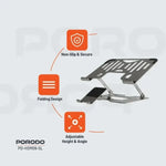 Porodo Smart Folding Multi-Device Stand – Silver