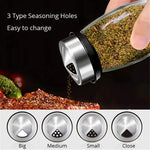 360° Rotating Spice Rack Set with Glass Jars