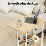 Height Adjustable Overbed Laptop Table with Wheels