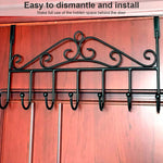 Space Saving Stainless Steel 7 Hook Door Hanger