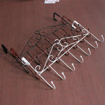 Space Saving Stainless Steel 7 Hook Door Hanger