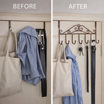 Space Saving Stainless Steel 7 Hook Door Hanger