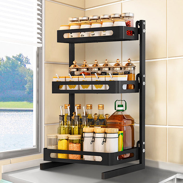 3 Tier Kitchen Countertop Stainless Steel Spice Organizer Rack