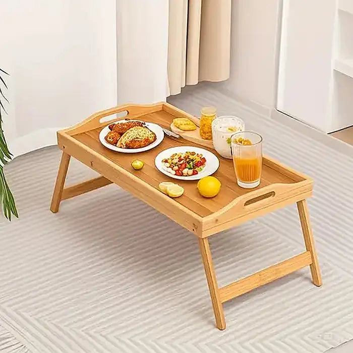 Multipurpose Foldable Bamboo Bed Tray & Laptop Table