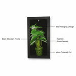 Artificial Green Plant with Pot Wall Photo Frame for Home & Office Decor