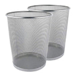 Round Metal Mesh Trashcan for Home & Office