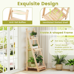 3 Tier Foldable Wooden Indoor Plant Stand