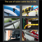 100 Pcs Strong & Durable Nylon Cable Ties 3.6 x 400mm
