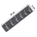 Wall Mounted Adhesive Hanger With Hooks