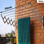 5-Bar Wall Mounted Extendable Clothes Hanger