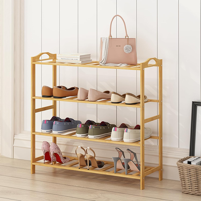 Wooden Shoe Rack With Storage Organizer
