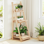 3 Tier Foldable Wooden Indoor Plant Stand